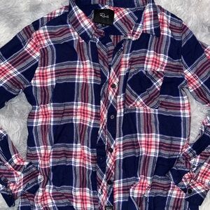 Rails Navy and Red Plaid Shirt - EUC Medium